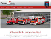 Tablet Screenshot of feuerwehr-ibbenbueren.de